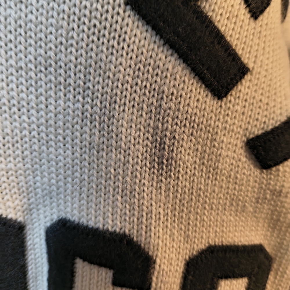 Harley-Davidson Cream and Black Half-Zip Pullover Sweater - Picture 3 of 10